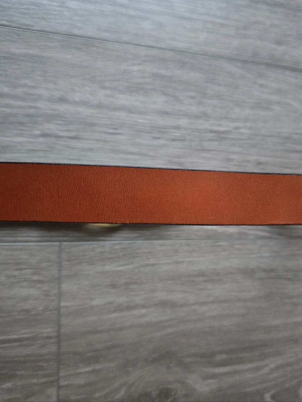 Leegin Genuine Leather Belt Cognac Brown Brass Buckle Made in USA Size 34